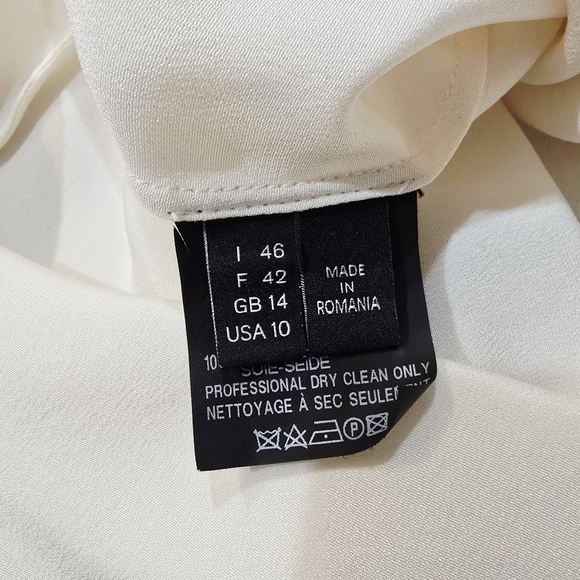 Derek Lam Ivory Silk Sleeveless Blouse | 100% Silk - Picture 7 of 8